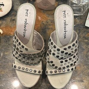 White Studded Women's Sandals
